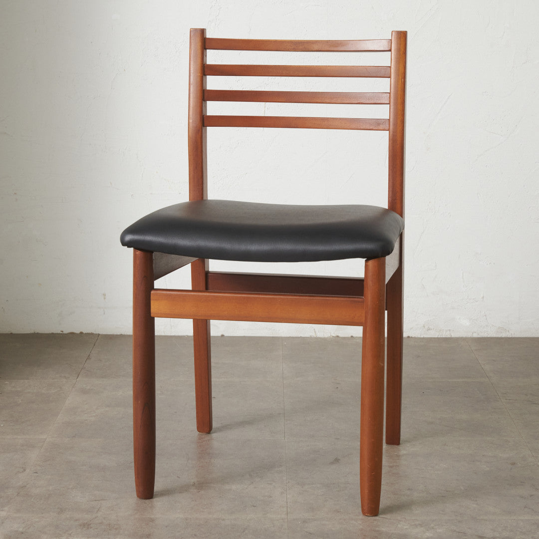 英国ヴィンテージ ラダーバック ダイニングチェア / 張替済