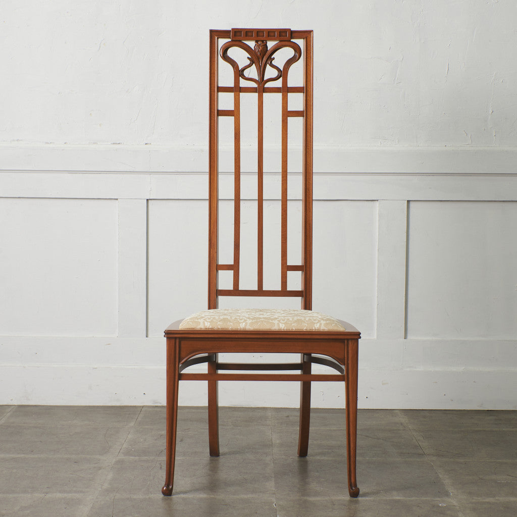 アールヌーボー ハイバックチェア / 張替済