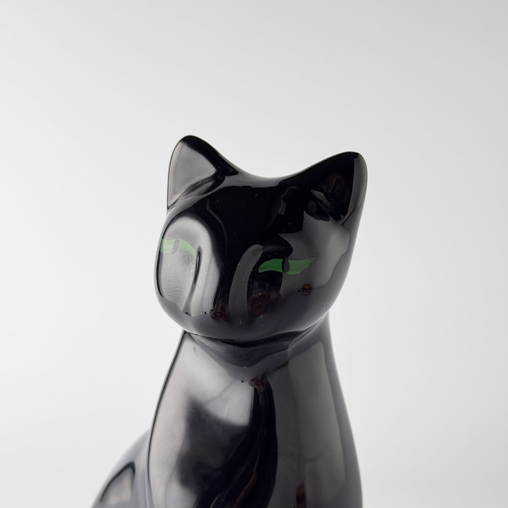 英国ヴィンテージ 黒猫のフィギュリン｜rocca rocca
