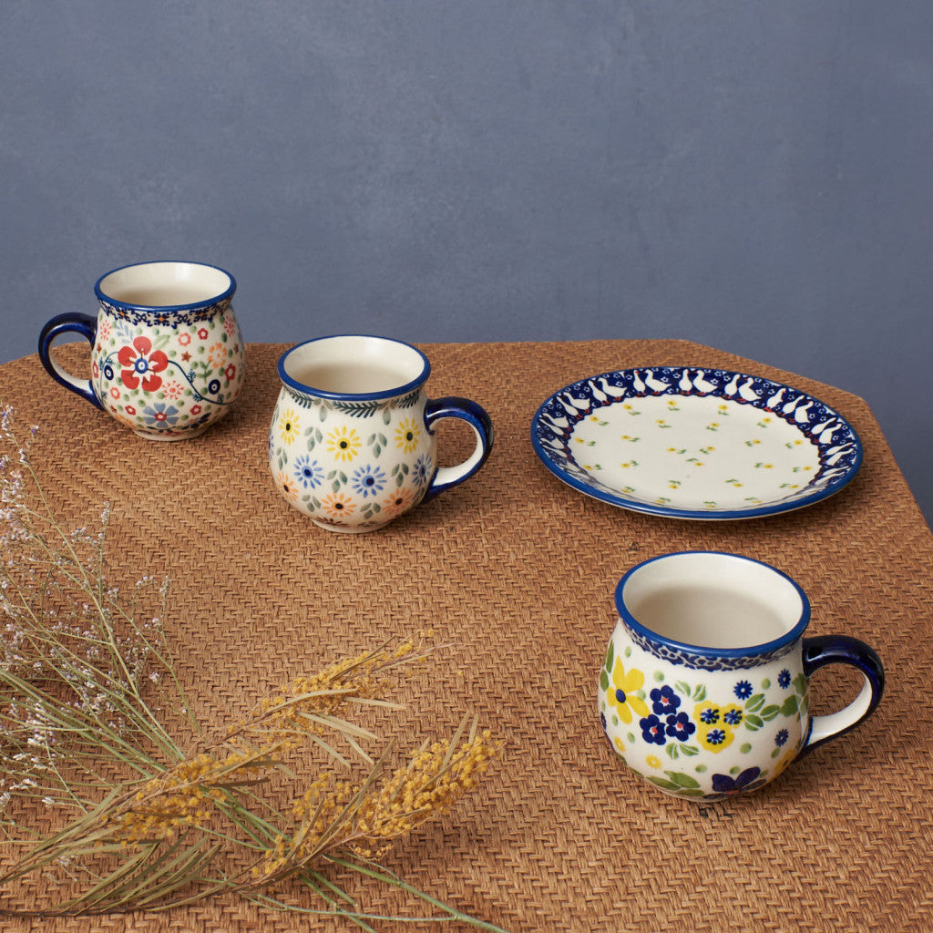ポーリッシュポタリー マグカップ レトロフラワー