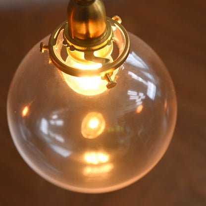 ガラス ラウンドクリア ペンダントライト