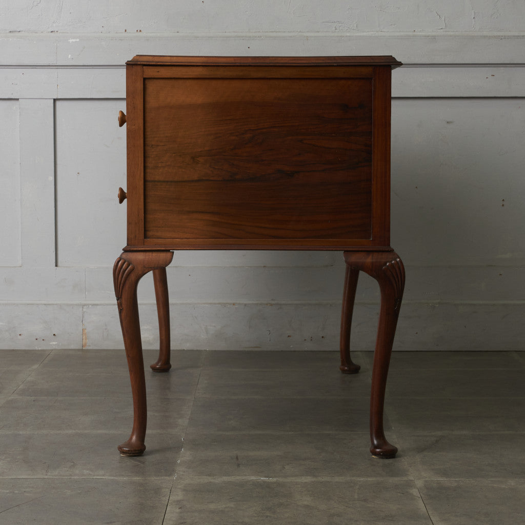 アンティーク ウォールナット材 両袖デスク