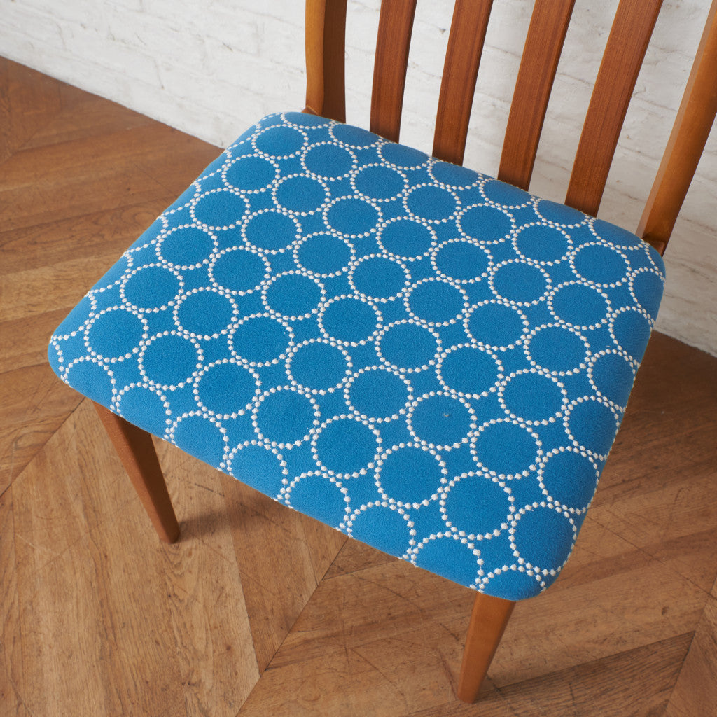 英国ヴィンテージ ダイニングチェア / 張替済