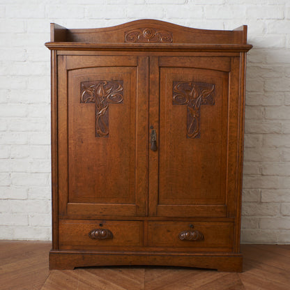 アールヌーヴォー様式 年代物 ブックケース