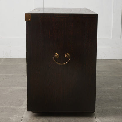 李朝家具 無垢材古鉄金具 半閉櫃