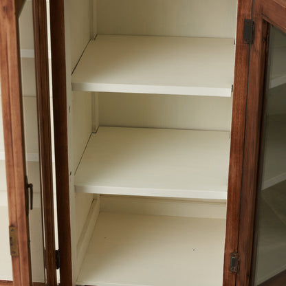 アンティーク ストリップド加工 ガラスキャビネット