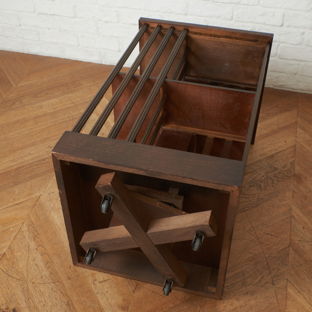 英国アンティーク リボルビングブックケース