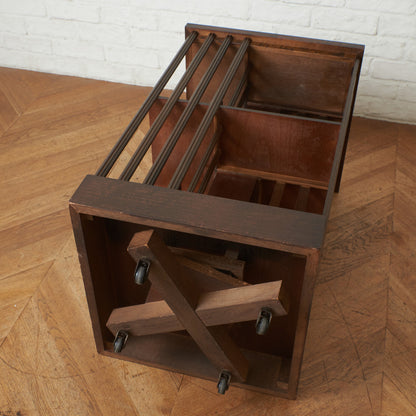 英国アンティーク リボルビングブックケース