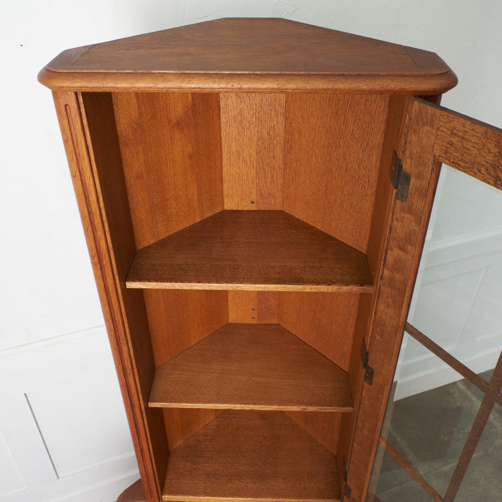 クラシック オーク材 コーナーキャビネット