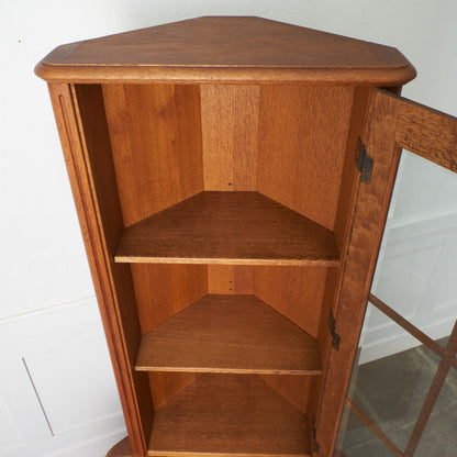 クラシック オーク材 コーナーキャビネット